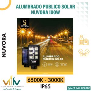 LUMINARIA ALUMBRADO PUBLICO SOLAR 100W