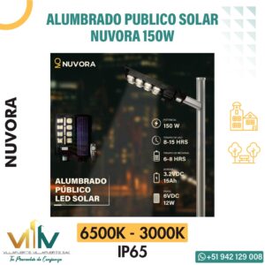 LUMINARIA ALUMBRADO PUBLICO SOLAR 150W