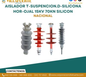 AISLADOR T-SUSPENCION.D-SILICONA HOR-OJAL 15KV 70KN SILICON