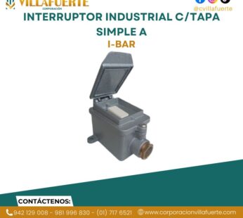 INTERRUPTOR INDUSTRIAL C/TAPA SIMPLE A