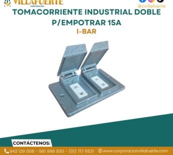 TOMACORRIENTE INDUSTRIAL DOBLE P/EMPOTRAR 15A