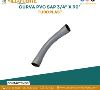 CURVA PVC SAP 3/4» X 90° TUBOPLAST
