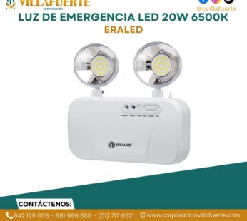 LUZ DE EMERGENCIA LED 20W 6500K ERALED