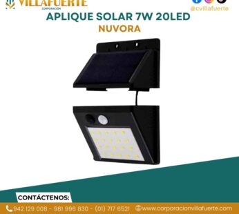 APLIQUE SOLAR 7W 20LED NUVORA