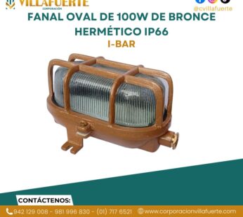 FANAL OVAL DE 100W DE BRONCE HERMÉTICO IP66