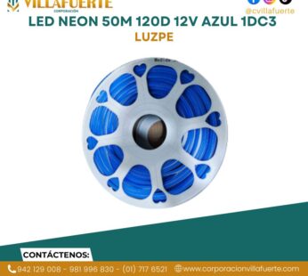 LED NEON 50M 120D 12V AZUL 1DC3 LUZPE