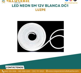 LED NEON 5M 12V BLANCA DC1 LUZPE