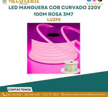 LED MANGUERA COB CURVADO 220V 100M ROSA 3M7 LUZPE