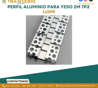 PERFIL ALUMINIO PARA YESO 2M 7P2 LUZPE