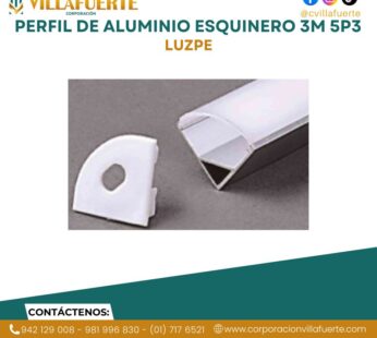 PERFIL DE ALUMINIO ESQUINERO 3M 5P3 LUZPE