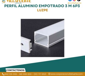 PERFIL ALUMINIO EMPOTRADO 3 M 6P3 LUZPE
