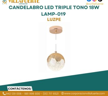 CANDELABRO LED TRIPLE TONO 18W LAMP-019 LUZPE