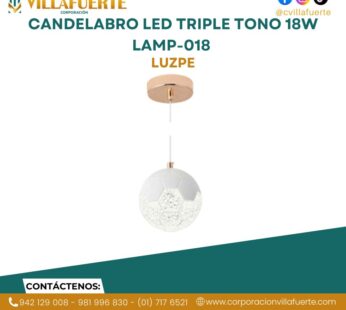 CANDELABRO LED TRIPLE TONO 18W LAMP-018 LUZPE