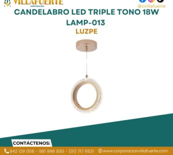 CANDELABRO LED TRIPLE TONO 18W LAMP-013 LUZPE
