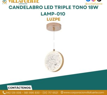 CANDELABRO LED TRIPLE TONO 18W LAMP-010 LUZPE