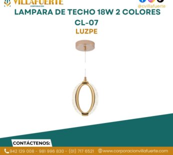LAMPARA DE TECHO 18W 2 COLORES CL-07 LUZPE