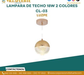 LAMPARA DE TECHO 18W 2 COLORES CL-03 LUZPE