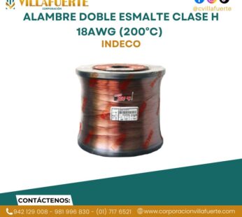 Alambre doble esmalte clase H 18AWG (200°C) INDECO
