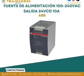 Fuente de alimentación 100-240VAC salida 24VCD 10A ABB