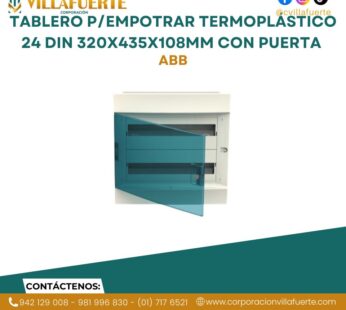 Tablero p/empotrar de termoplástico 24 DIN 320x435x108mm con puerta ABB