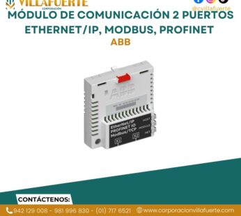 Módulo de comunicación 2 puertos Ethernet/IP, Modbus, Profinet ABB
