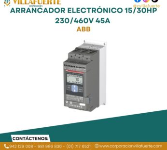 Arrancador electrónico 15/30HP 230/460V 45A ABB