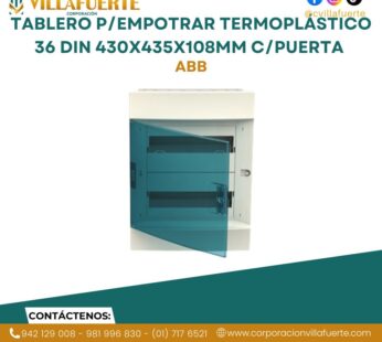 Tablero p/empotrar de termoplástico 36 DIN 430x435x108mm con puerta ABB