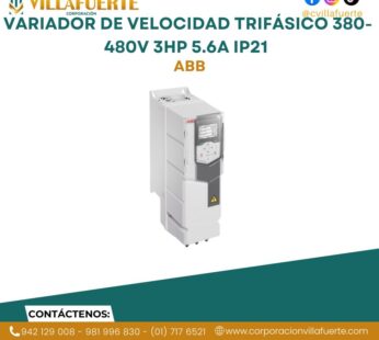 Variador de velocidad trifásico 380-480V 3HP 5.6A IP21 ABB