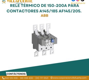 Rele térmico de 150-200A para contactores A145/185 AF145/205. ABB