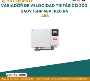 Variador de velocidad trifásico 200-240V 15HP 48A IP20 R4 ABB