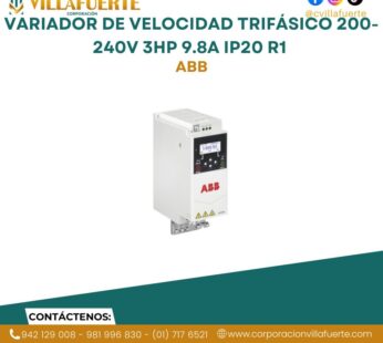 Variador de velocidad trifásico 200-240V 3HP 9.8A IP20 R1 ABB
