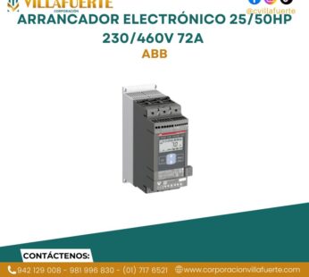 Arrancador electrónico 25/50HP 230/460V 72A ABB