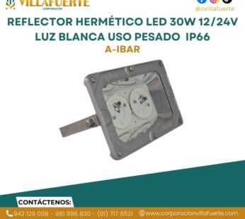 REFLECTOR HERMÉTICO LED 30W 12/24V LUZ BLANCA USO PESADO IP66