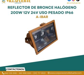 REFLECTOR DE BRONCE HALÓGENO 200W 12V 24V USO PESADO IP66