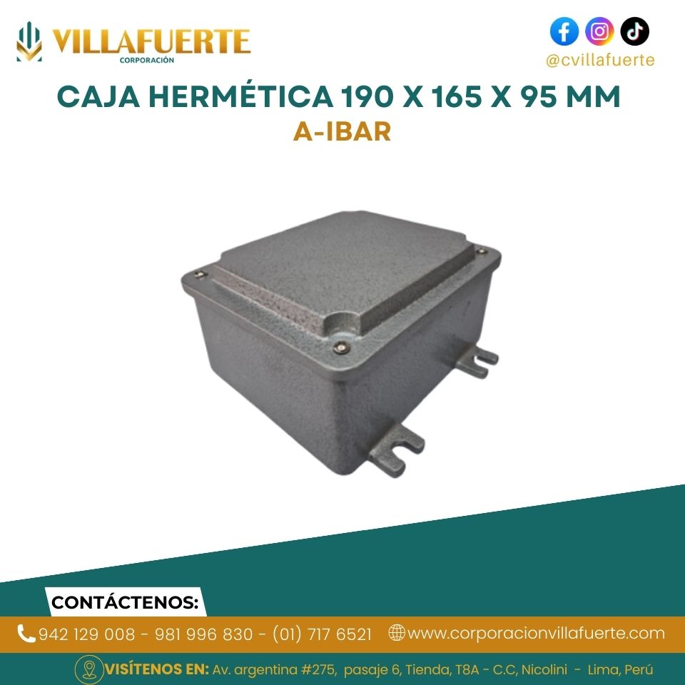 CAJA HERMÉTICA 190 x 165 x 95 mm IP65 A-IBAR