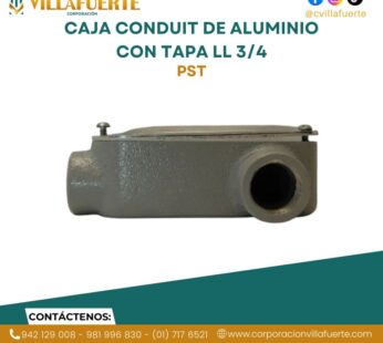 CAJA CONDUIT DE ALUMINIO CON TAPA LL 3/4