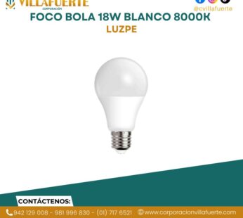 FOCO BOLA 18W BLANCO 8000K LUZPE