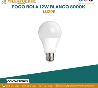 FOCO BOLA 12W BLANCO 8000K LUZPE
