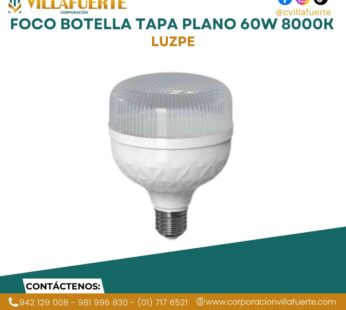 FOCO BOTELLA TAPA PLANO 60W 8000K LUZPE