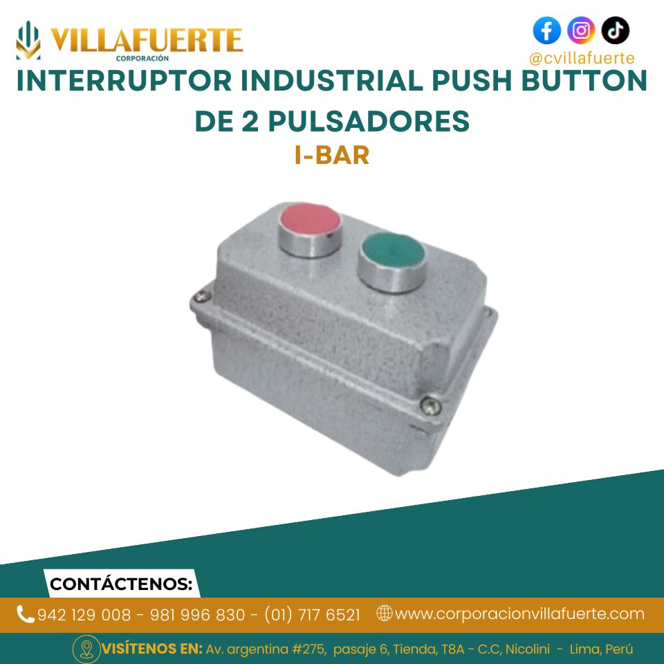INTERRUPTOR INDUSTRIAL PUSH BUTTON DE 2 PULSADORES