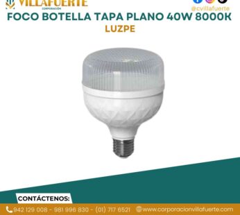 FOCO BOTELLA TAPA PLANO 40W 8000K LUZPE