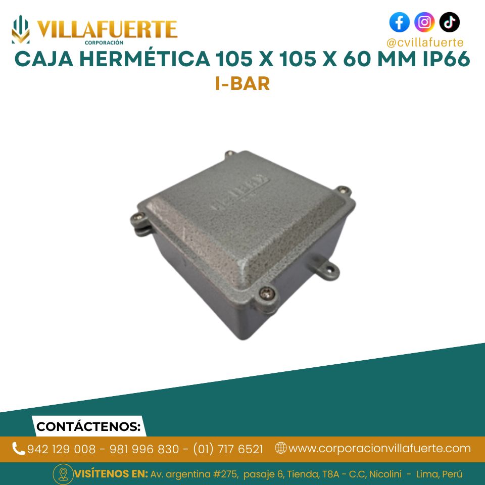 CAJA HERMÉTICA 105 x 105 x 60 mm IP66