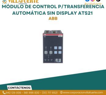 Módulo de control p/transferencia automática sin display ATS21 ABB