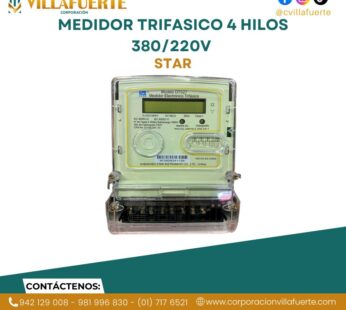 MEDIDOR TRIFASICO 4 HILOS 380/220V MOD: DTS27 STAR