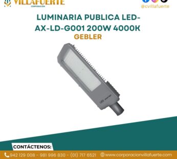 LUMINARIA PUBLICA LED AX LD G001 200W 4000K 220V GEBLER