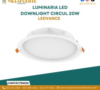 LUMINARIA LED DOWNLIGHT CIRCULAR 20W LEDVANCE