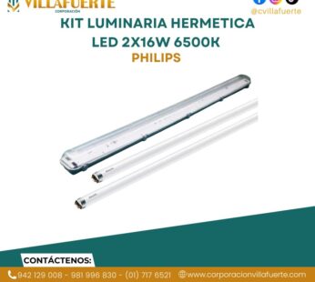 KIT LUMINARIA HERMETICA LED 100-277V 2X16W 6500K PHILIPS