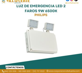 LUZ DE EMERGENCIA LED 2 FAROS 9W 220-240V 6500K 1000LM PHILIPS