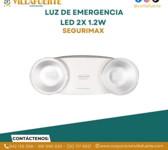 LUZ DE EMERGENCIA LED 2X 1.2W 120-240VAC SEGURIMAX