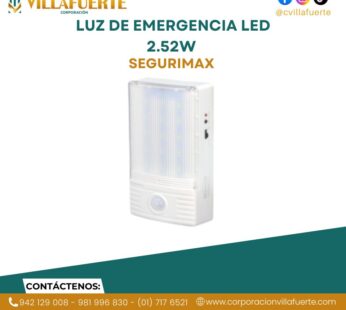 LUZ DE EMERGENCIA LED 2.52W 120-240VAC SEGURIMAX